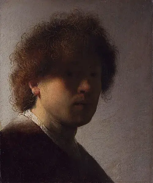 Self-portrait by Rembrandt van Rijn (c. 1628)
